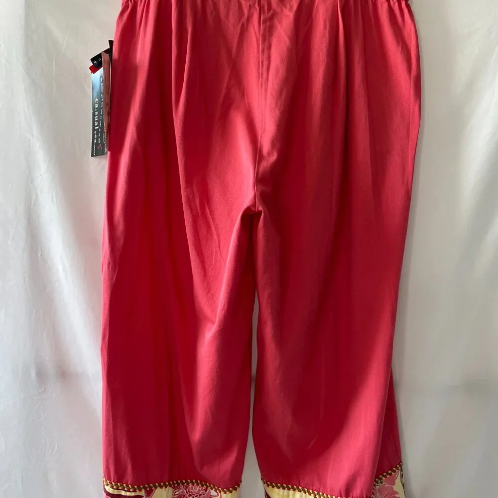 NWT Ca. Sual By Ca Sport Womens Coral High Rise Stretch Capri Pant Size 2X - Picture 5 of 9